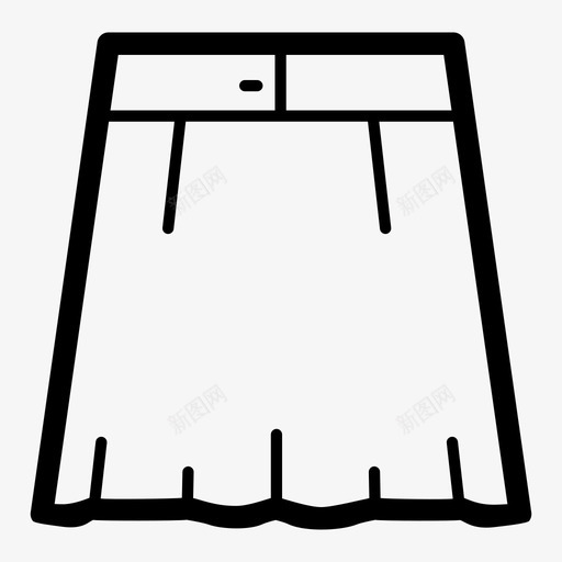 裙子腰带裙连衣裙图标svg_新图网 https://ixintu.com 带腰带的裙子 服装配件 腰带裙 裙子 连衣裙