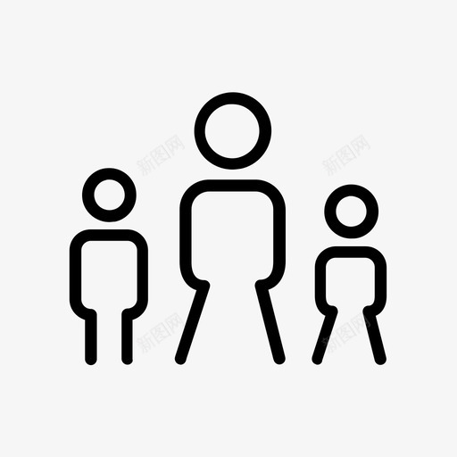 单身女性家庭孩子家庭伴侣图标svg_新图网 https://ixintu.com 单身女性家庭 孩子 家庭伴侣