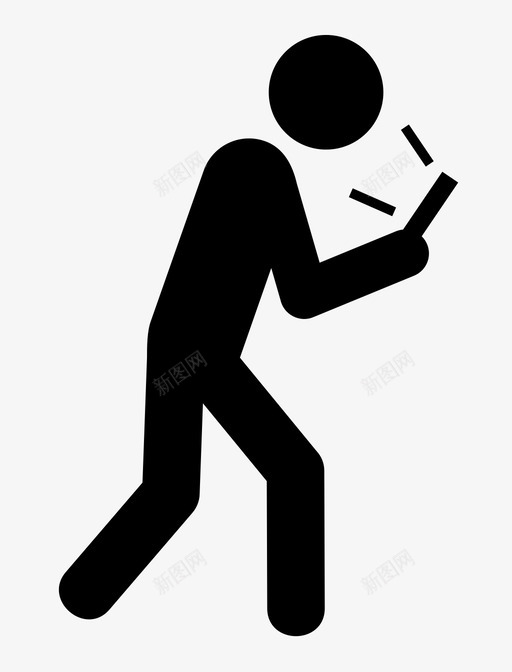 电话用户上瘾者行走图标svg_新图网 https://ixintu.com 上瘾者 用户角色 电话用户 行走 观看