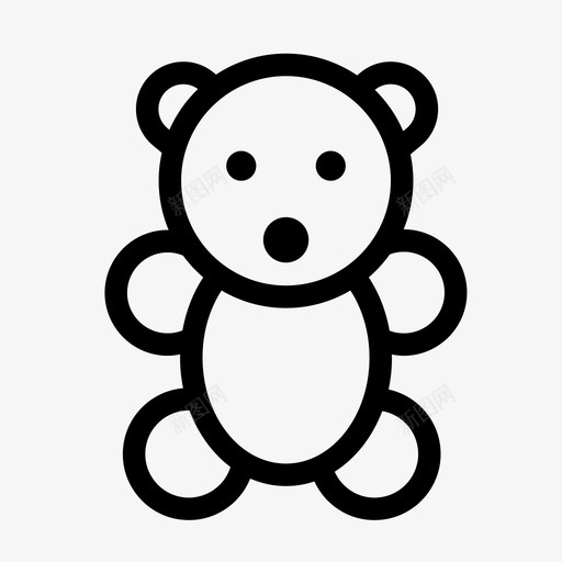 熊动物孩子图标svg_新图网 https://ixintu.com 动物 孩子 泰迪 熊 玩具 角色