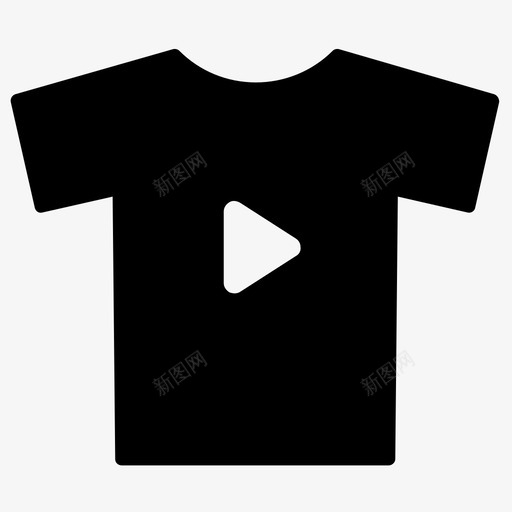 媒体衣服游戏图标svg_新图网 https://ixintu.com T恤 T恤店 媒体 游戏 衣服 视频播放器 解说员视频