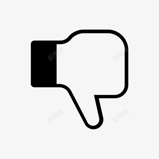 大拇指朝下不喜欢脸书图标svg_新图网 https://ixintu.com 不喜欢 像我一样竖起大拇指 大拇指朝下 脸书