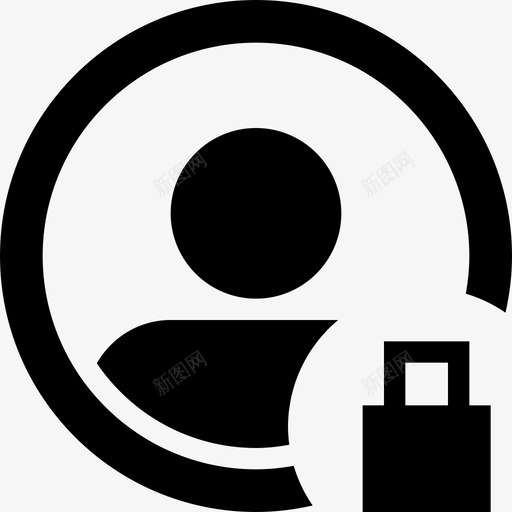 头像锁禁用个人资料图标svg_新图网 https://ixintu.com 24x24像素 个人资料 头像锁 用户 禁用