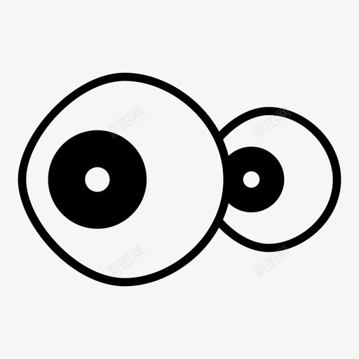 眼睛眼球注视图标svg_新图网 https://ixintu.com 人体 凝视 注视 眼球 眼睛 视觉