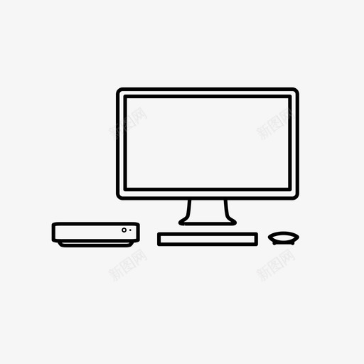 苹果mac迷你工作区办公桌英寸图标svg_新图网 https://ixintu.com 办公桌 神奇鼠标 终极苹果系列 英寸 苹果mac迷你工作区 视网膜 键盘