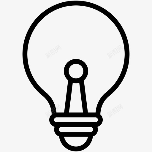 灯泡想法灯具图标svg_新图网 https://ixintu.com 想法 教育图标集合 灯具 灯泡