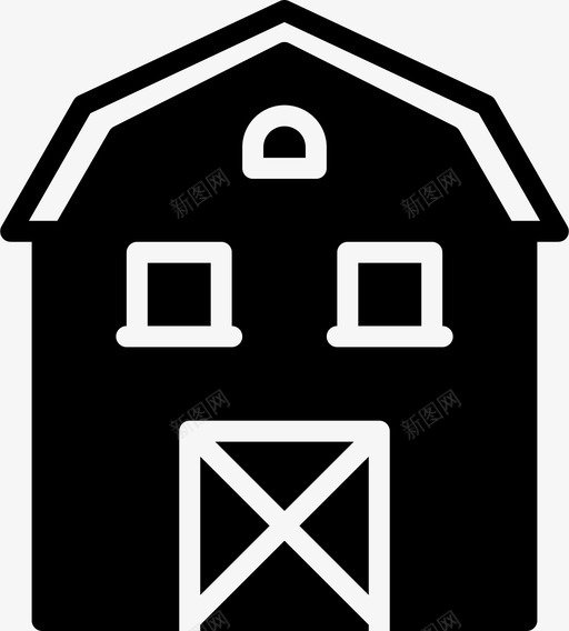 谷仓农业花园图标svg_新图网 https://ixintu.com 农业 史密克农业固体 自然 花园 谷仓