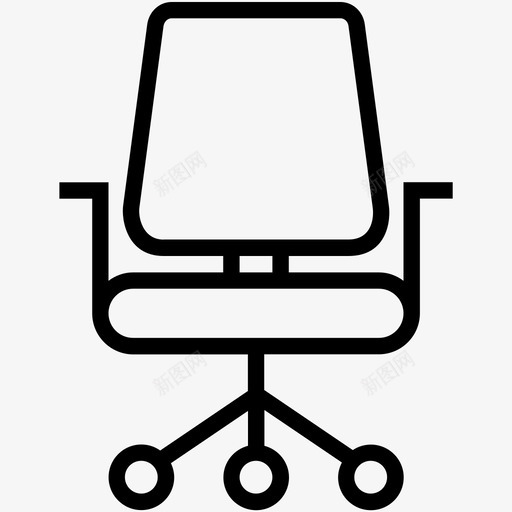 转椅家具网椅图标svg_新图网 https://ixintu.com 办公椅 家具 教育图标集 网椅 转椅