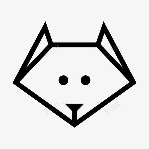 折纸猫折纸动物图标svg_新图网 https://ixintu.com 折纸动物 折纸猫