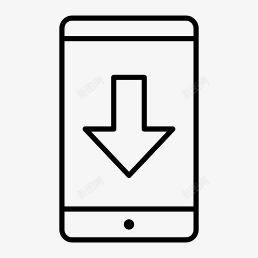 智能手机下线下线图标svg_新图网 https://ixintu.com 下线 下载 导入 智能手机下线