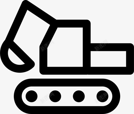 挖掘机起重机机械图标svg_新图网 https://ixintu.com 建筑 挖掘机 机械 起重机 车辆