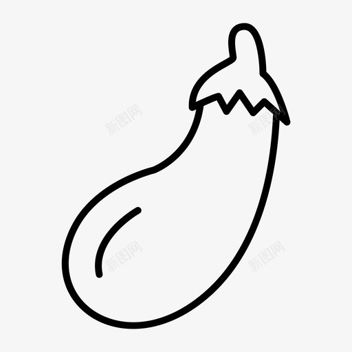 茄子蔬菜水果和蔬菜图标svg_新图网 https://ixintu.com 水果和蔬菜 茄子 蔬菜