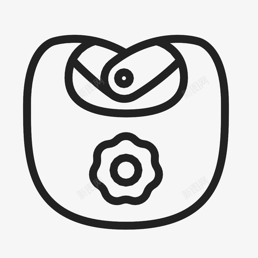 婴儿围嘴儿童清洁图标svg_新图网 https://ixintu.com 儿童 婴儿围嘴 清洁 食品