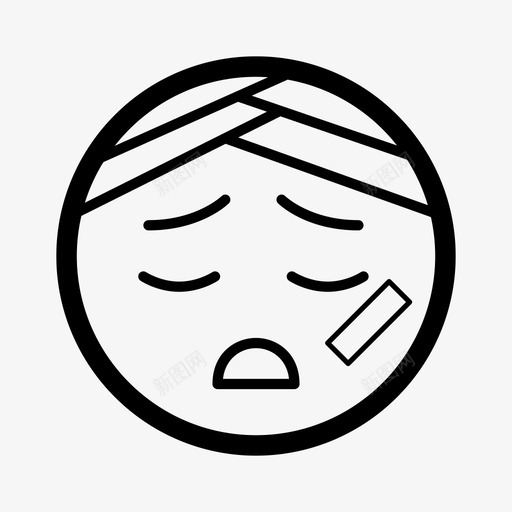 受伤表情符号情绪图标svg_新图网 https://ixintu.com 受伤 情绪 笑脸 表情符号 表情符号ver01