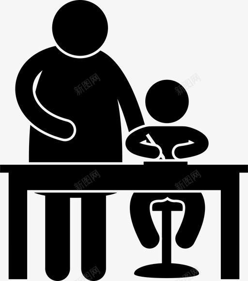 家庭作业帮助家长孩子教育图标svg_新图网 https://ixintu.com 学习 孩子 家庭作业帮助家长 家庭活动 家教 教学 教育