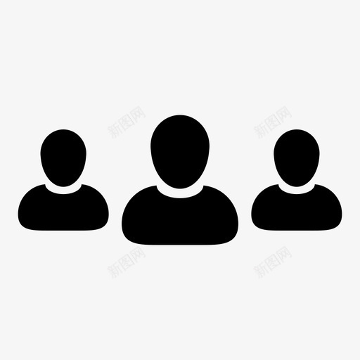 人员客户社区图标svg_新图网 https://ixintu.com 人员 合作伙伴 团队 团队建设 客户 用户矢量图标 社区 组 领导