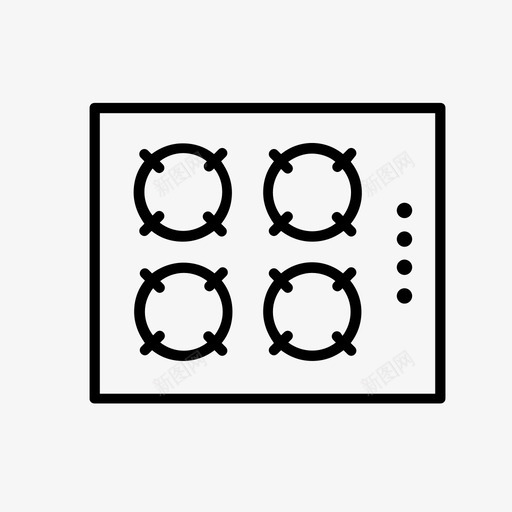 煤气炉烹饪热板图标svg_新图网 https://ixintu.com 炉顶 热板 烹饪 煤气炉 电器