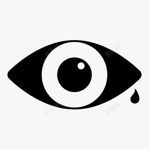 悲伤的眼睛哭泣眼睛图标svg_新图网 https://ixintu.com 哭泣 悲伤的眼睛 眼泪 眼睛