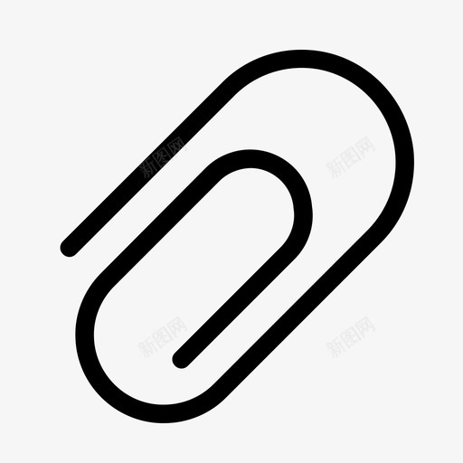 回形针附件夹子图标svg_新图网 https://ixintu.com 办公室 回形针 夹子 附件
