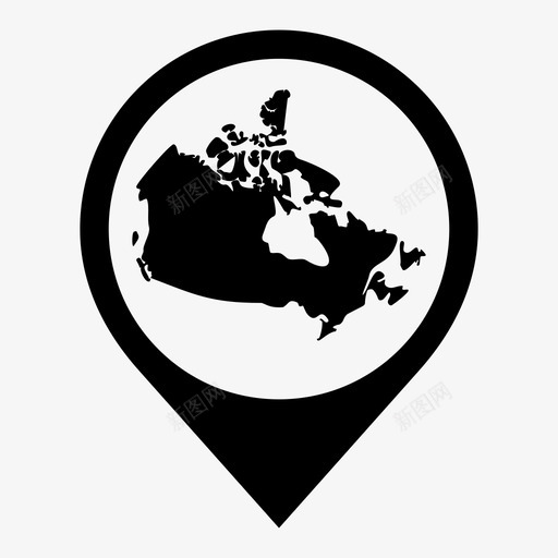 加拿大国家地图图标svg_新图网 https://ixintu.com 世界地图标记 加拿大 加拿大地图 北美 国家 地图