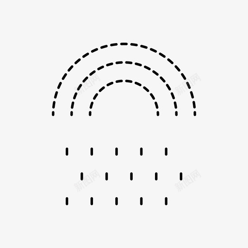彩虹雨云天空图标svg_新图网 https://ixintu.com 云 天气 天空 彩虹雨