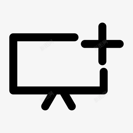 添加投影仪加屏幕图标svg_新图网 https://ixintu.com 加 屏幕 工作 投影仪粗体 添加投影仪