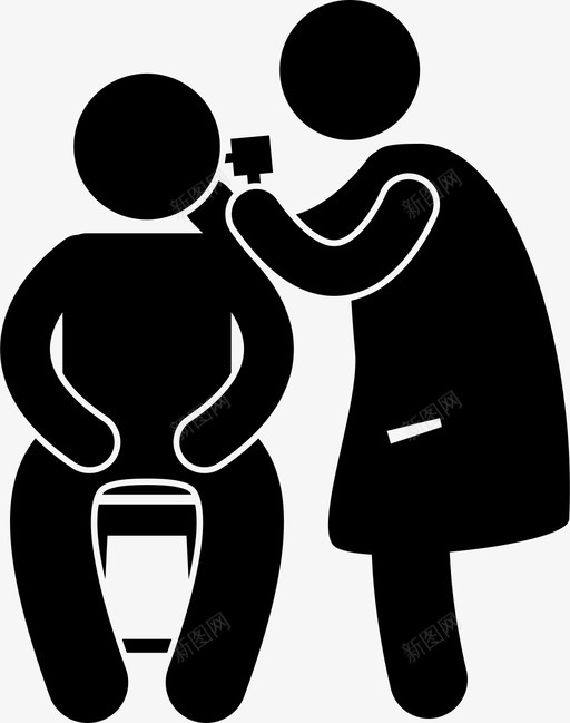 医生检查检查耳膜图标svg_新图网 https://ixintu.com 医学 医学检查 医生检查 听力 检查 耳膜