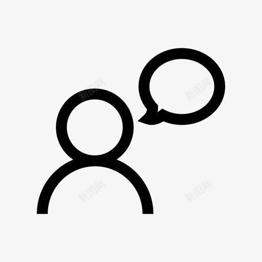 用户聊天messenger聊天日志图标svg_新图网 https://ixintu.com messenger 用户大纲图标设置 用户聊天 聊天日志