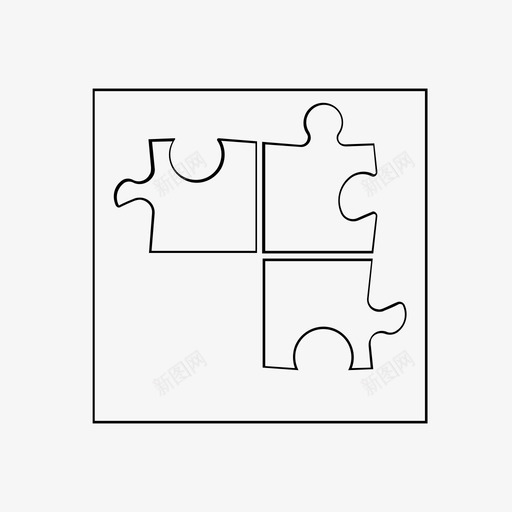 拼图好玩玩图标svg_新图网 https://ixintu.com 好玩 拼图 玩