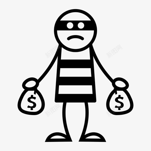 小偷罪犯强盗图标svg_新图网 https://ixintu.com 偷窃 小偷 强盗 抢劫 罪犯