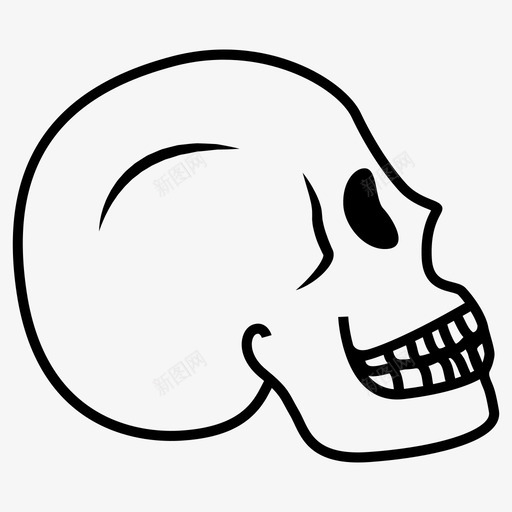 头骨骨头死人图标svg_新图网 https://ixintu.com 侧面 头 头骨 死人 骨头