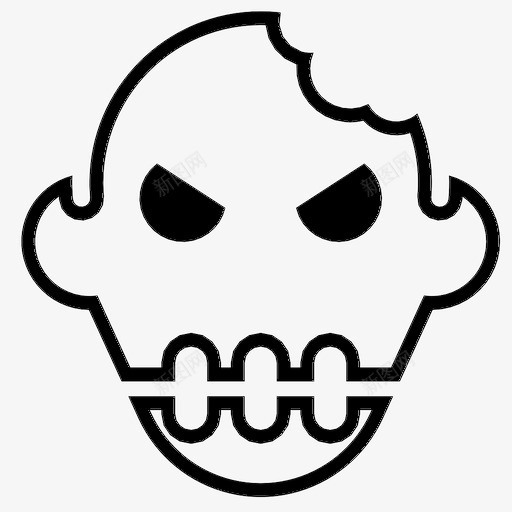 僵尸恐惧万圣节图标svg_新图网 https://ixintu.com 万圣节 僵尸 噩梦 恐惧 派对