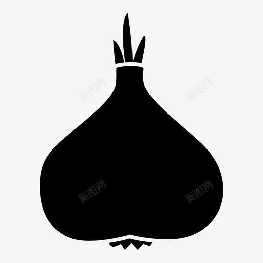 大蒜葱球茎图标svg_新图网 https://ixintu.com 健康 口臭 大蒜 球茎 葱 蔬菜和农作物 辛辣