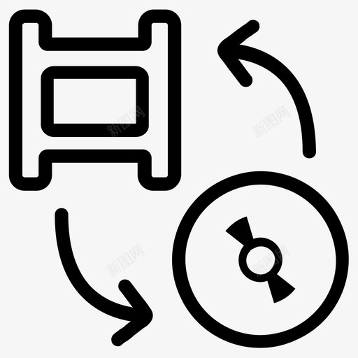 视频转换剪辑电影图标svg_新图网 https://ixintu.com 剪辑 媒体 概述seo互联网营销2 电影 视频转换