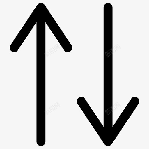反向箭头移动过去经过图标svg_新图网 https://ixintu.com 交换 反向箭头 在哪里 垂直 移动过去 经过