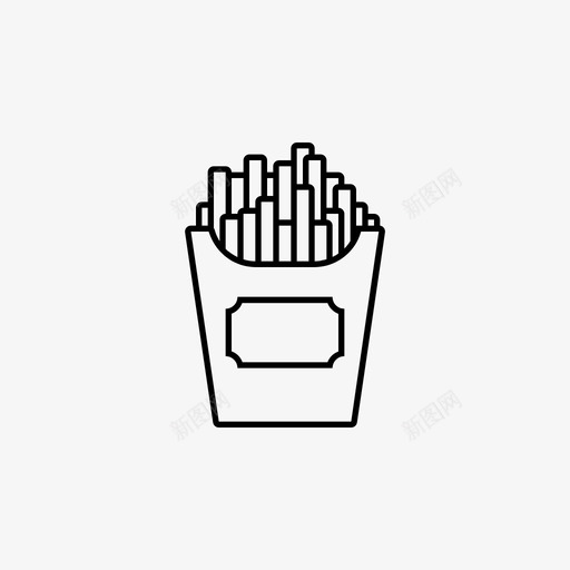 薯条快餐炸土豆条图标svg_新图网 https://ixintu.com 快餐 炸土豆条 薯条 食品饮料