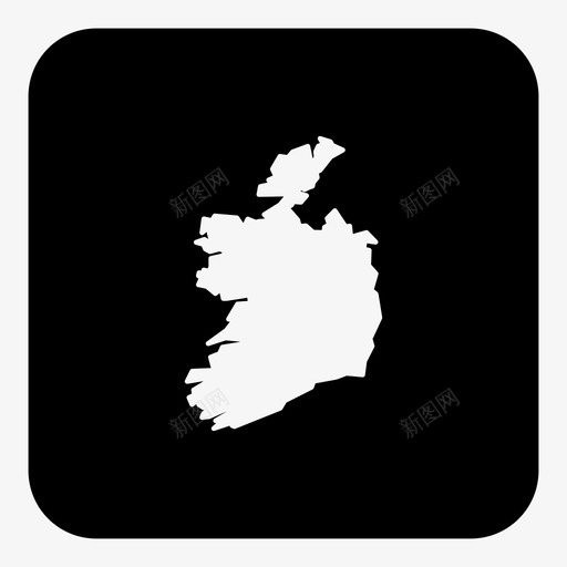 爱尔兰国家位置图标svg_新图网 https://ixintu.com 世界地图广场 位置 国家 地图 爱尔兰