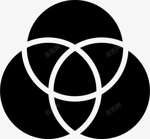 重叠圆颜色组合图标svg_新图网 https://ixintu.com rgb 标准图标 组合 重叠圆 颜色