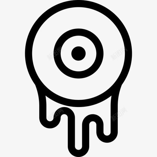 眼睛血邪恶图标svg_新图网 https://ixintu.com 万圣节 眼睛 血 视觉 邪恶
