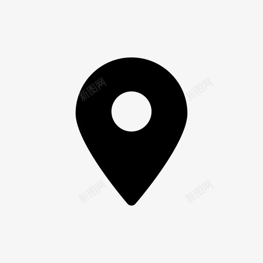 定位销gps地图图标svg_新图网 https://ixintu.com gps 地图 定位销 标准图标设置为黑色
