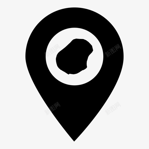瑙鲁国家位置图标svg_新图网 https://ixintu.com 世界地图标记 位置 国家 地图标记 瑙鲁