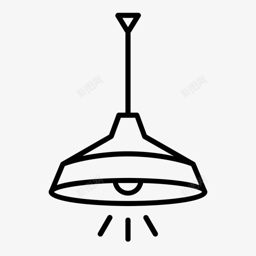 工作室灯打开餐厅图标svg_新图网 https://ixintu.com 吊灯 吊灯打开 宜家灯 室内装饰 工作室灯打开 设计 餐厅