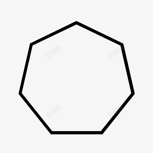 七边形几何几何形状图标svg_新图网 https://ixintu.com 七边形 几何 几何形状 形状 数学