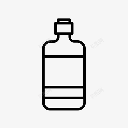 酒精瓶伏特加威士忌图标svg_新图网 https://ixintu.com 伏特加 威士忌 瓶子 酒精瓶