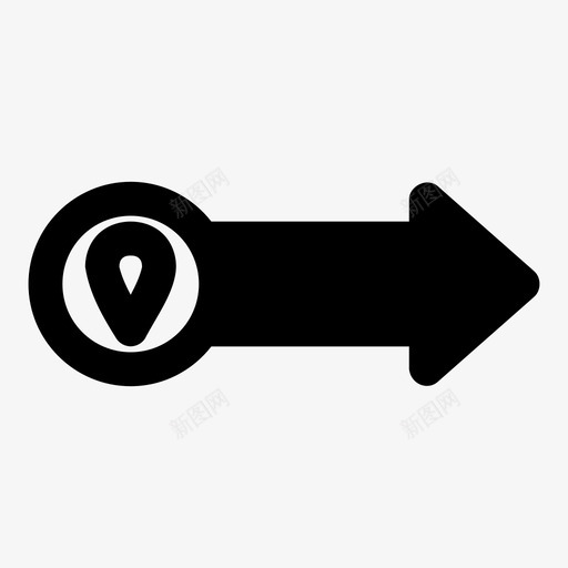 起点方向导向图标svg_新图网 https://ixintu.com 地图针 导向 方向 移动 起点 这边