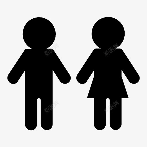 卫生间浴室性别图标svg_新图网 https://ixintu.com 信息图 卫生间 小便器 性别 浴室 盥洗室