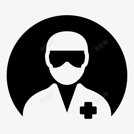 医生健康护理男人图标svg_新图网 https://ixintu.com 健康护理 医学雕文3 医生 外科医生 男人