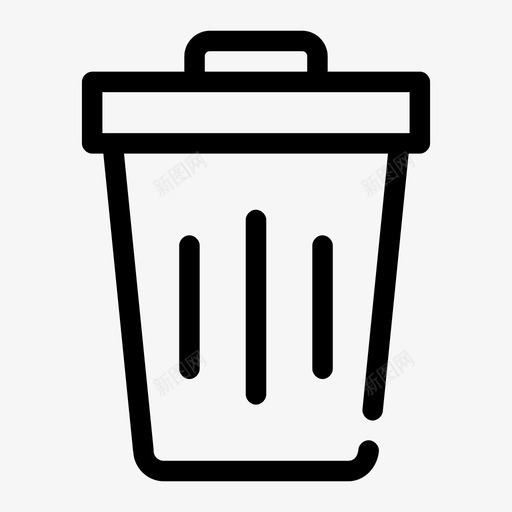 垃圾桶删除垃圾图标svg_新图网 https://ixintu.com 删除 垃圾 垃圾桶 按钮 移除