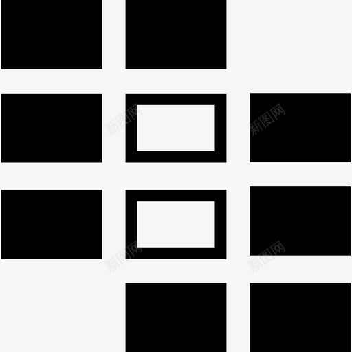 矩形符号与交叉区界面仪表板图标svg_新图网 https://ixintu.com 仪表板 界面 矩形符号与交叉区