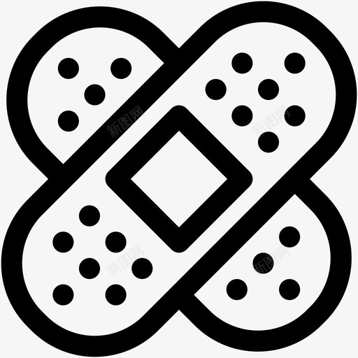 绷带瘀伤补丁图标svg_新图网 https://ixintu.com 伤口 治疗 瘀伤 绷带 药物 补丁